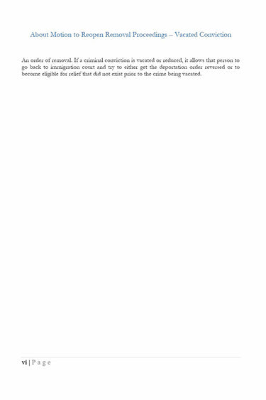 Rocket Immigration Petitions Immigration Visa Motion to Terminate Based on Vacated Conviction